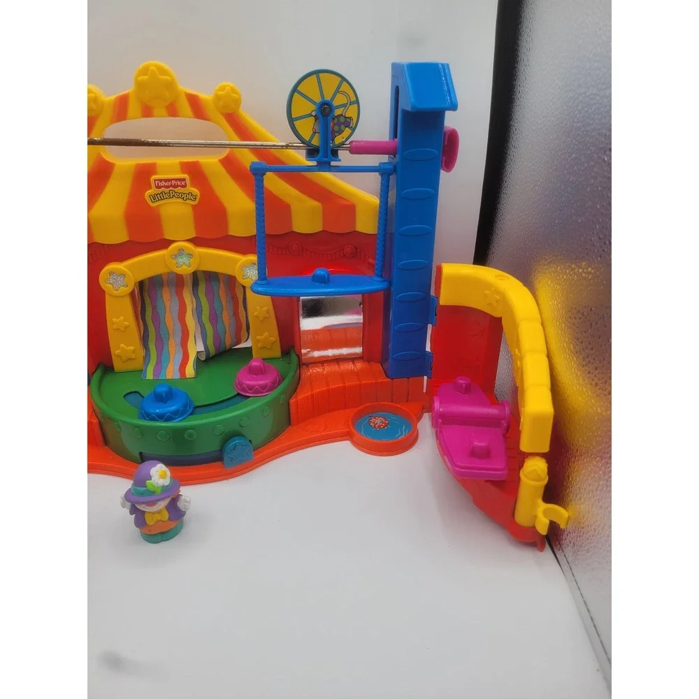 Fisher Price Little People Big Top Circus Playset 77689 Vtg 2002 Clown Monkey